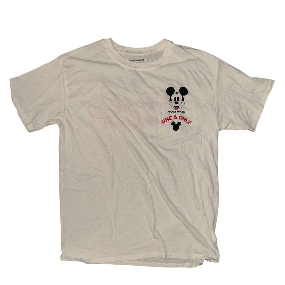 Disney Mickey Mouse One & Only Graphic T-Shirt White Large Freeze